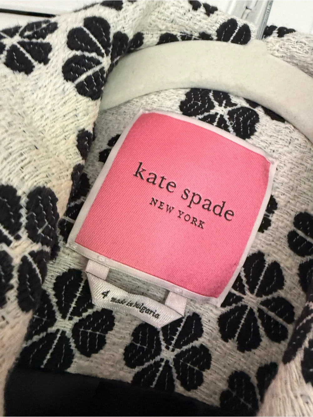 kate spade new york spade flower tweed jacket
